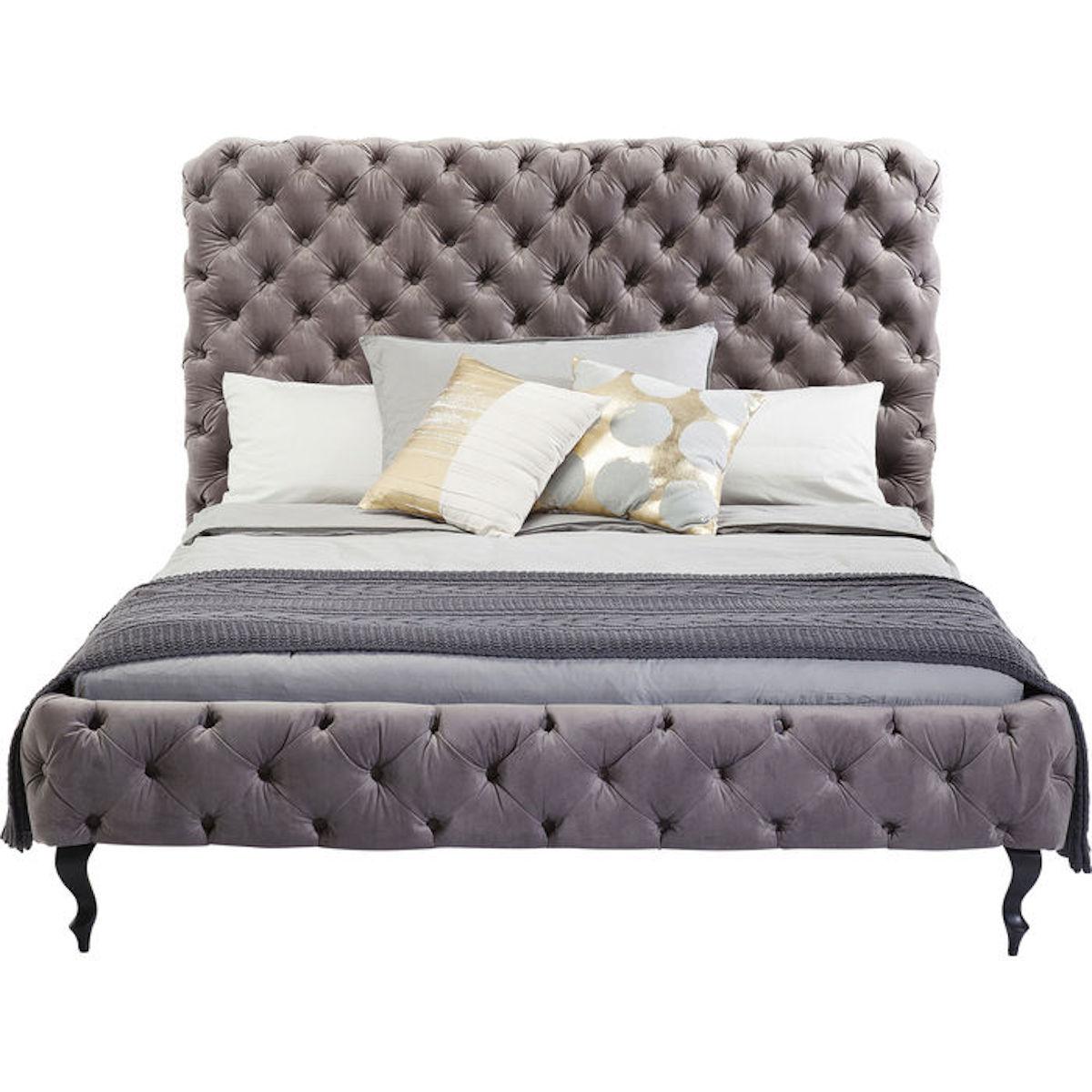 Lit 160x200cm DESIRE Kare Design haut gris argenté