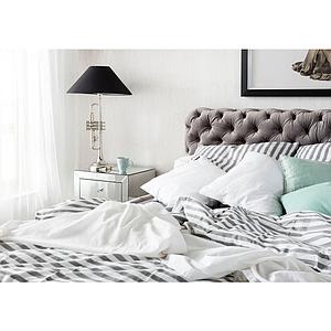 Lit 160x200cm DESIRE Kare Design velvet silver grey
