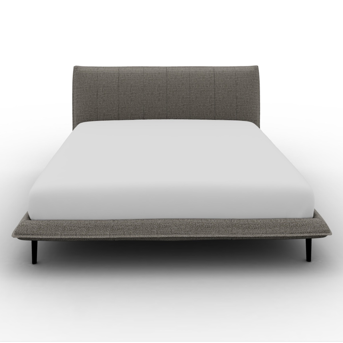 Lit 160x200cm FLUFF Calligaris boucle cat. pied métal noir