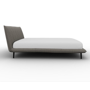 Lit 160x200cm FLUFF Calligaris boucle cat. pied métal noir