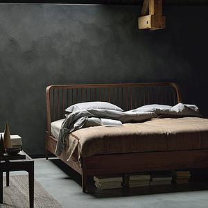 Lit 160x200cm SPINDLE Ethnicraft noyer