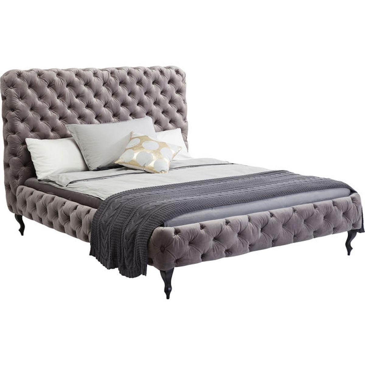 Lit 180x200cm DESIRE Kare Design haut gris argenté