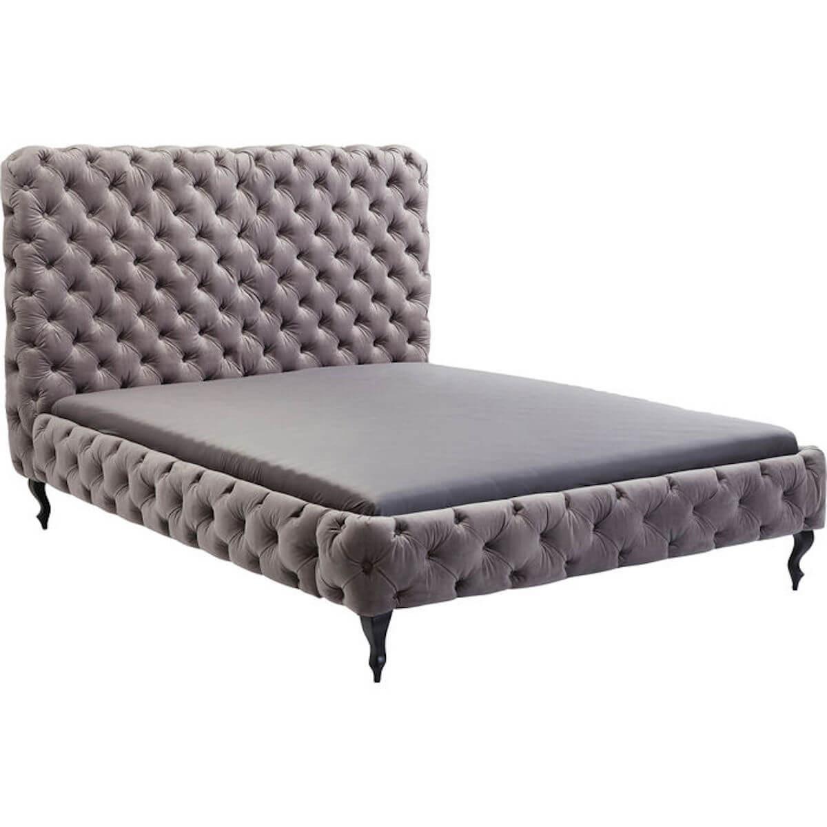 Lit 180x200cm DESIRE Kare Design haut gris argenté