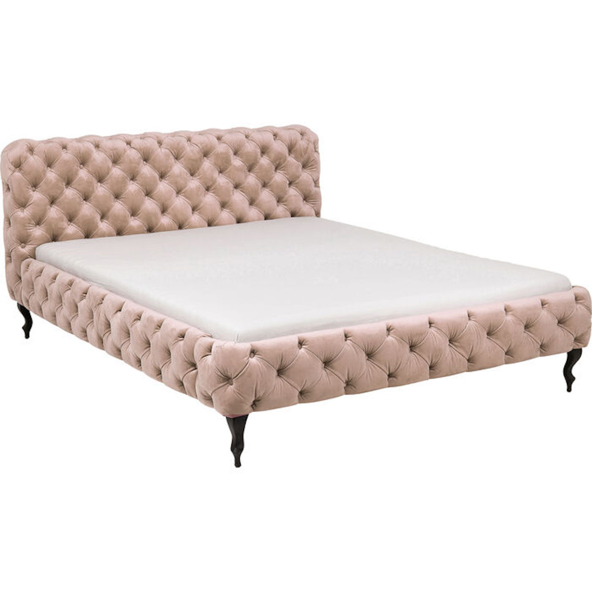 Lit 180x200cm DESIRE Kare Design velours écru