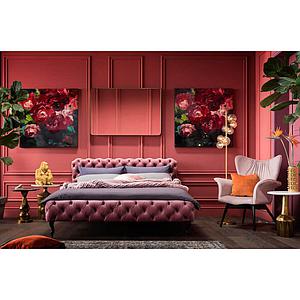 Lit 180x200cm DESIRE Kare Design velvet rose