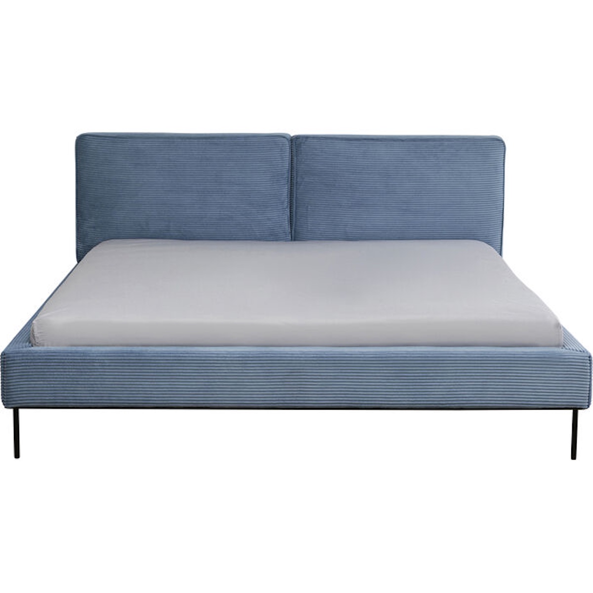 Lit 180x200cm EAST SIDE Kare Design velours cotelé bleu