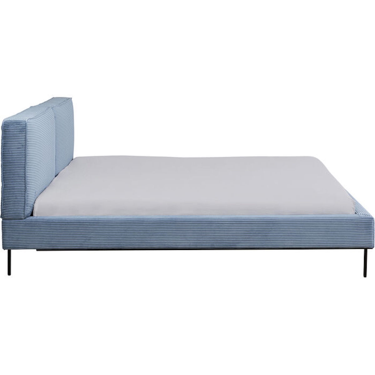 Lit 180x200cm EAST SIDE Kare Design velours cotelé bleu