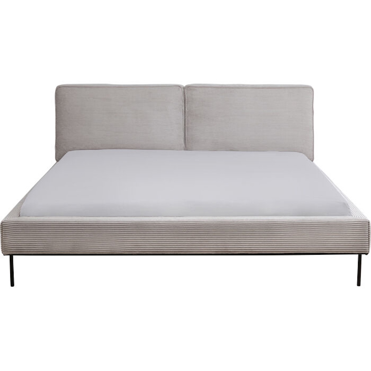 Lit 180x200cm EAST SIDE Kare Design velours cotelé gris