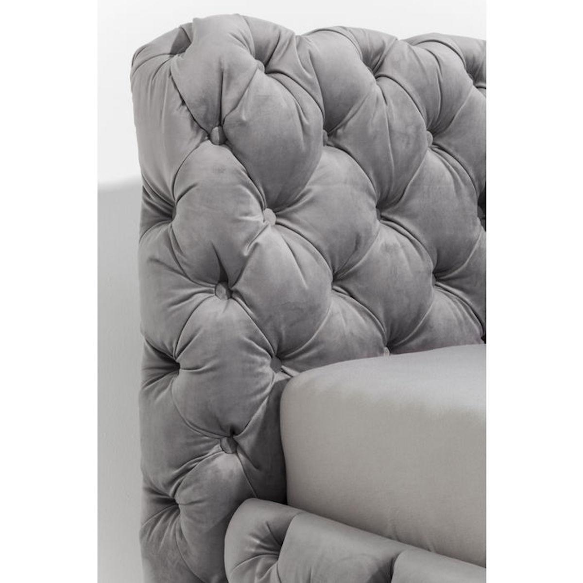 Lit 200x200cm DESIRE Kare Design velvet silver grey