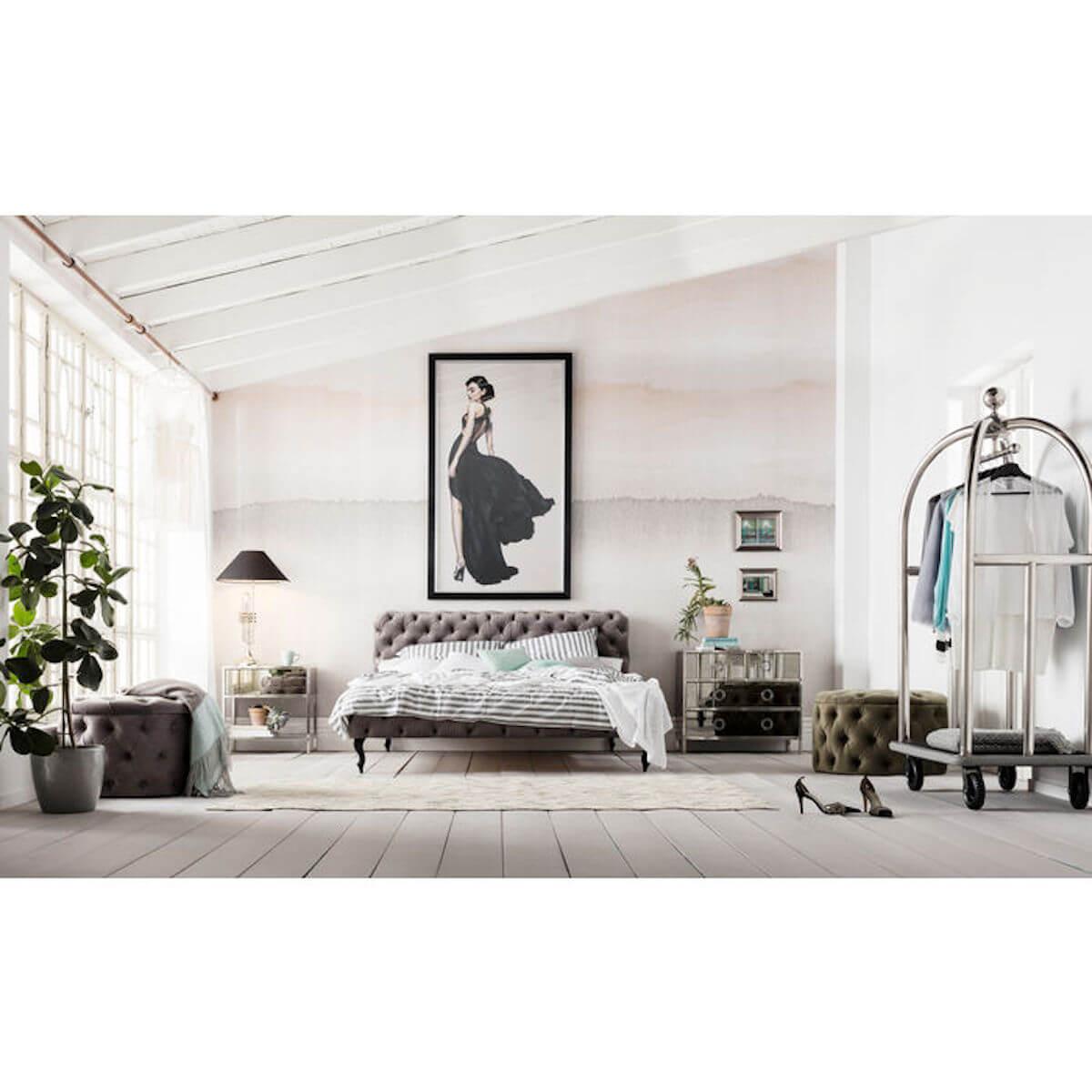 Lit 200x200cm DESIRE Kare Design velvet silver grey