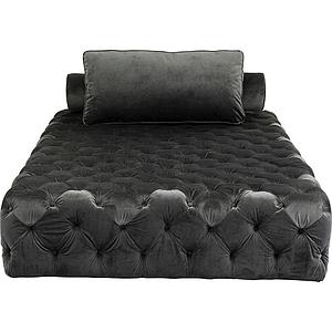 Lit d'apoint Bottone velours gris