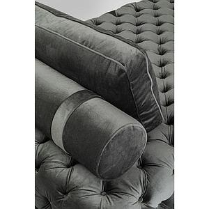 Lit d'apoint Bottone velours gris