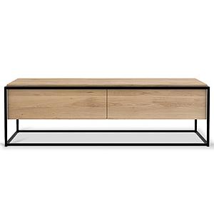 Meuble TV 140cm MONOLIT Ethnicraft chêne-noir