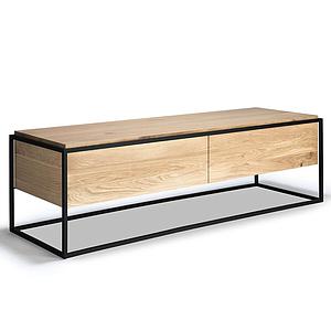 Meuble TV 140cm MONOLIT Ethnicraft chêne-noir