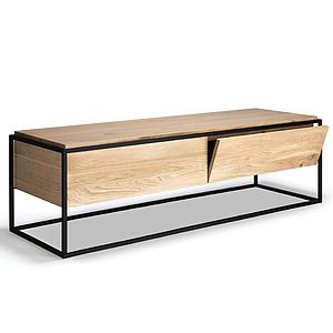 Meuble TV 140cm MONOLIT Ethnicraft chêne-noir