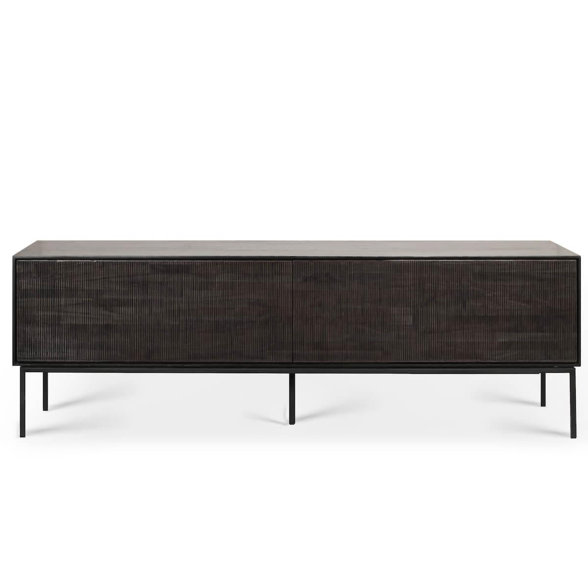 Meuble TV 162cm GROOVES Ethnicraft teck noir