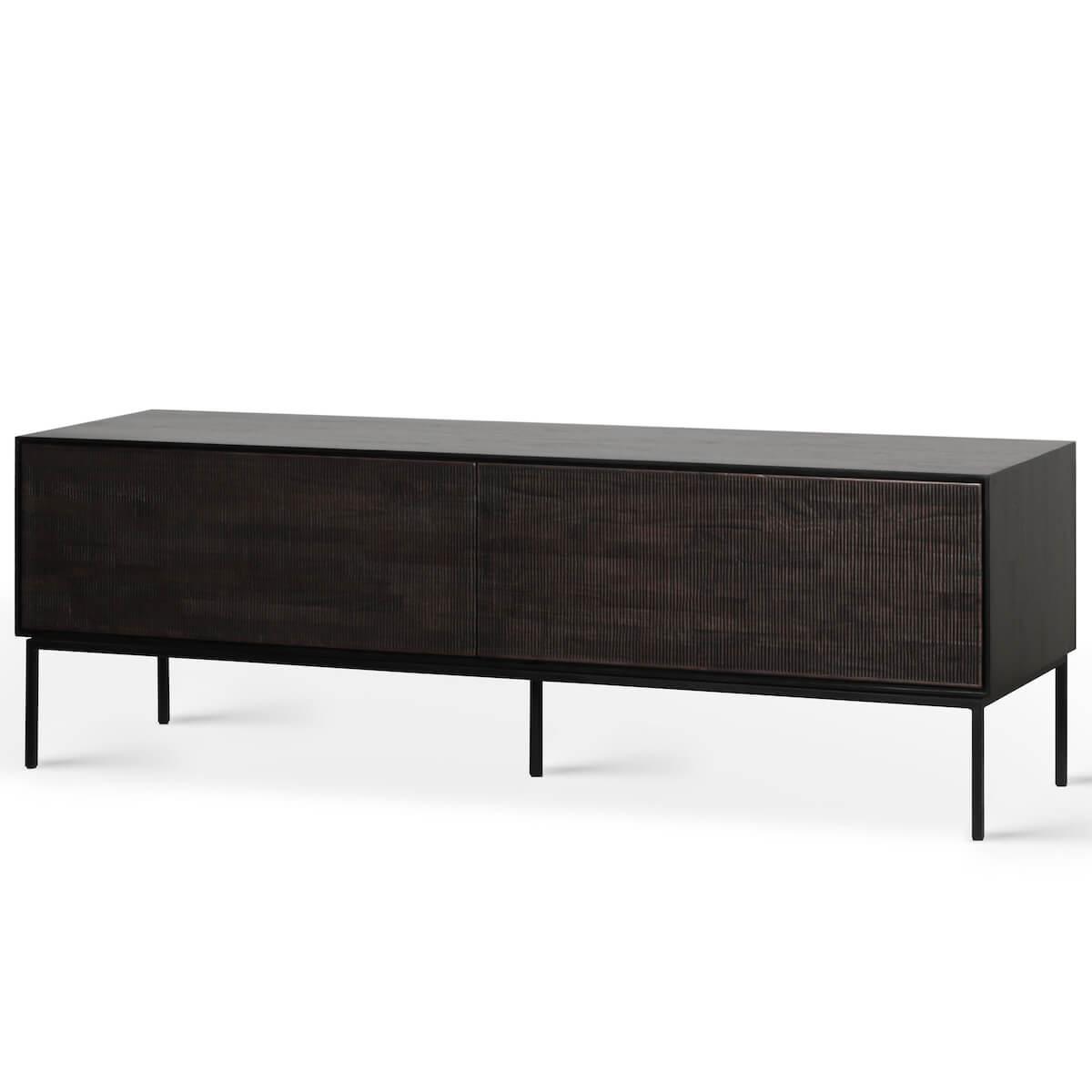 Meuble TV 162cm GROOVES Ethnicraft teck noir