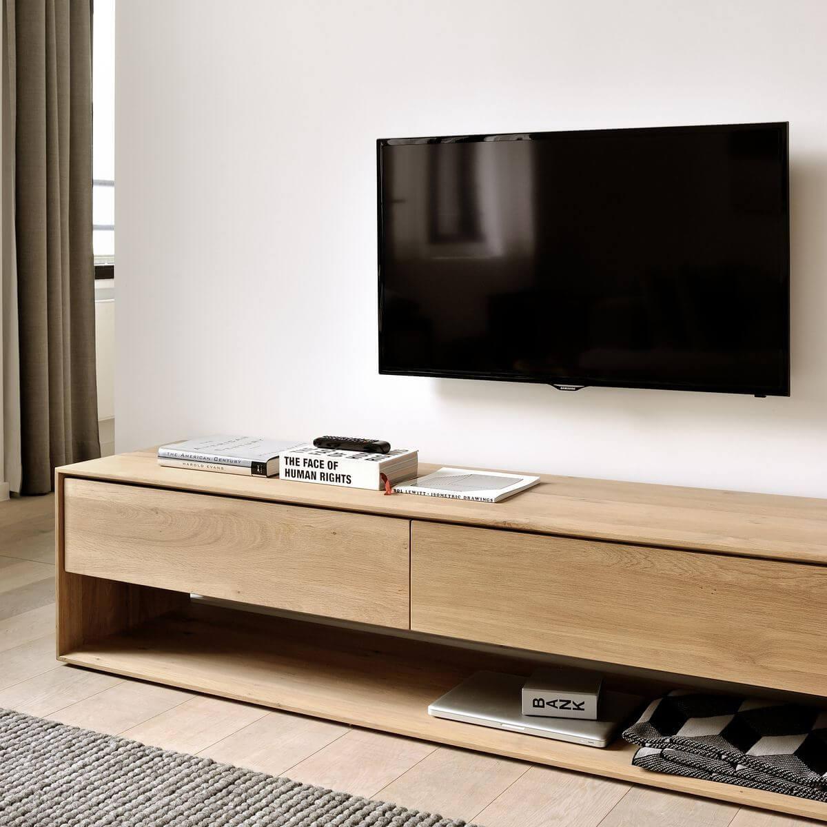 Meuble TV 180cm NORDIC Ethnicraft chêne