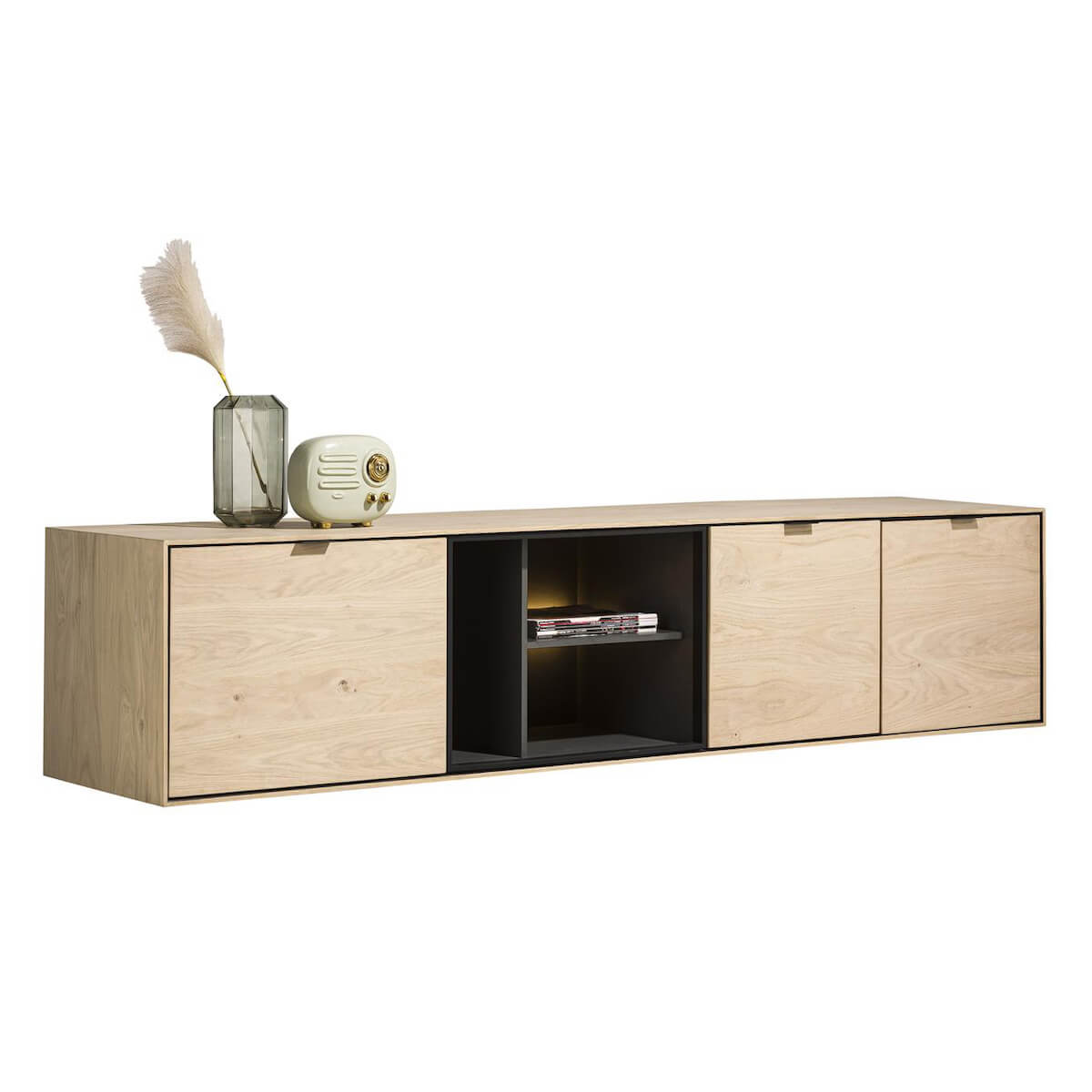 Meuble TV 210cm ELEMENTS Xooon chêne naturel