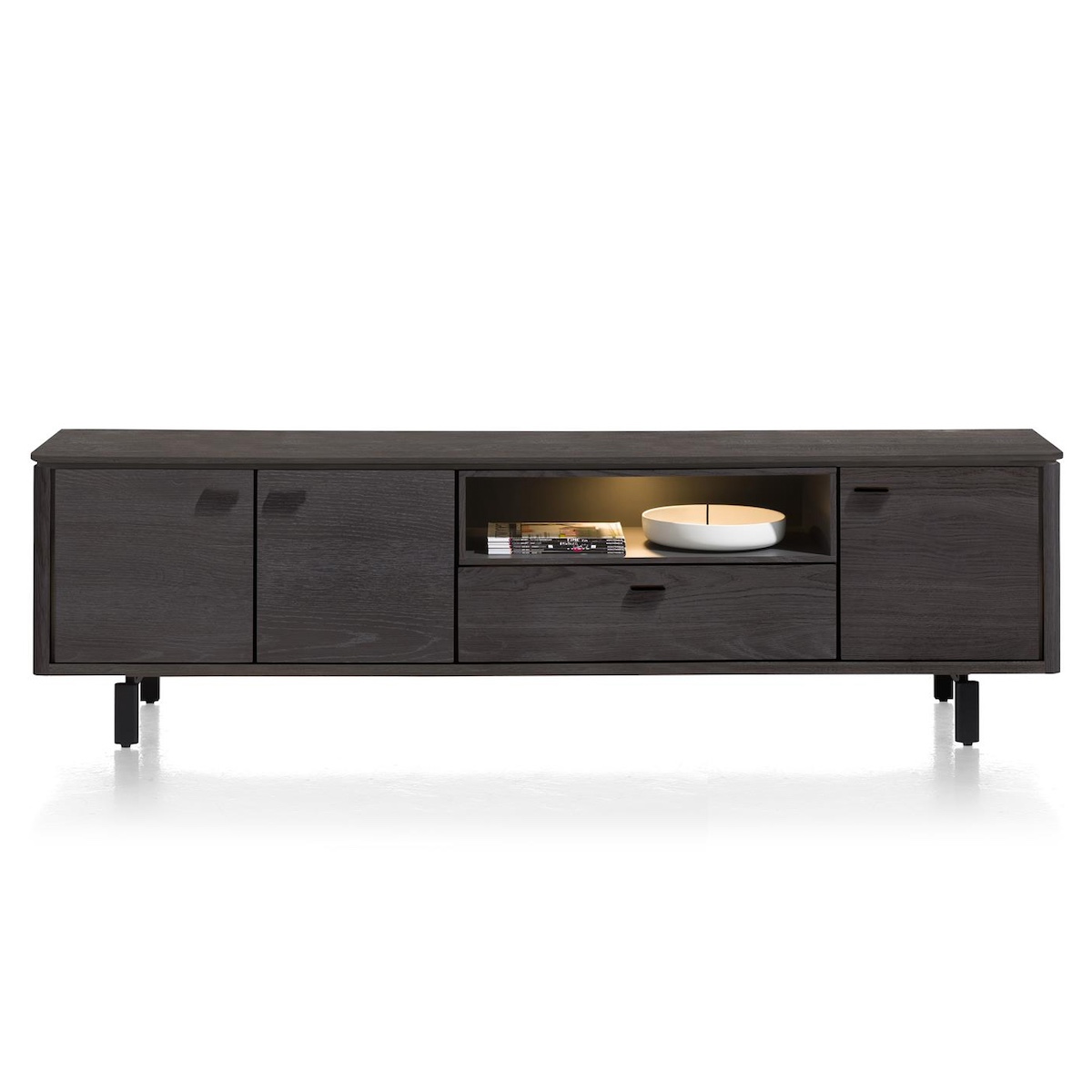 Meuble TV 210cm LIVADA Henders & Hazel Onyx