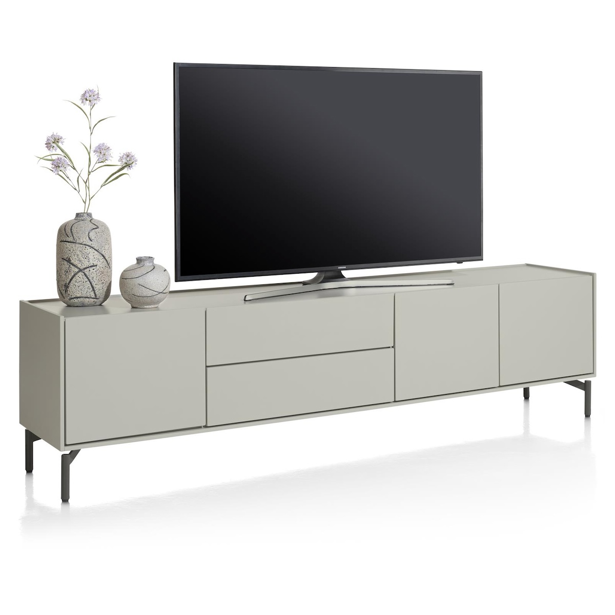 Meuble TV 210cm NOON Xooon gris soie