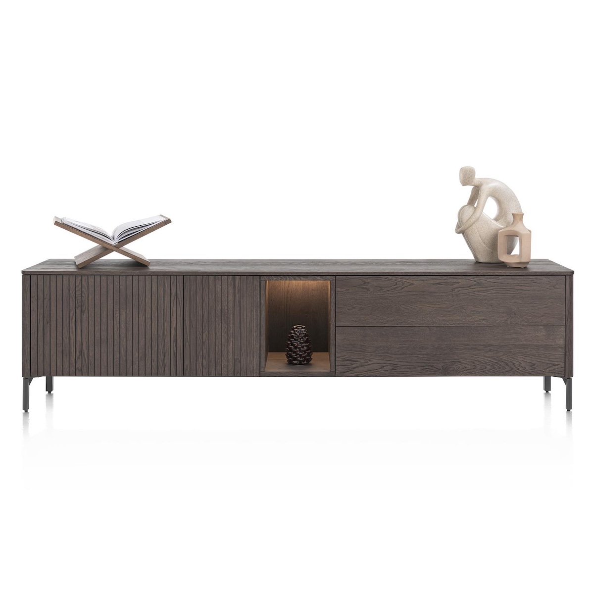 Meuble TV 210cm TRENTON Xooon Argile