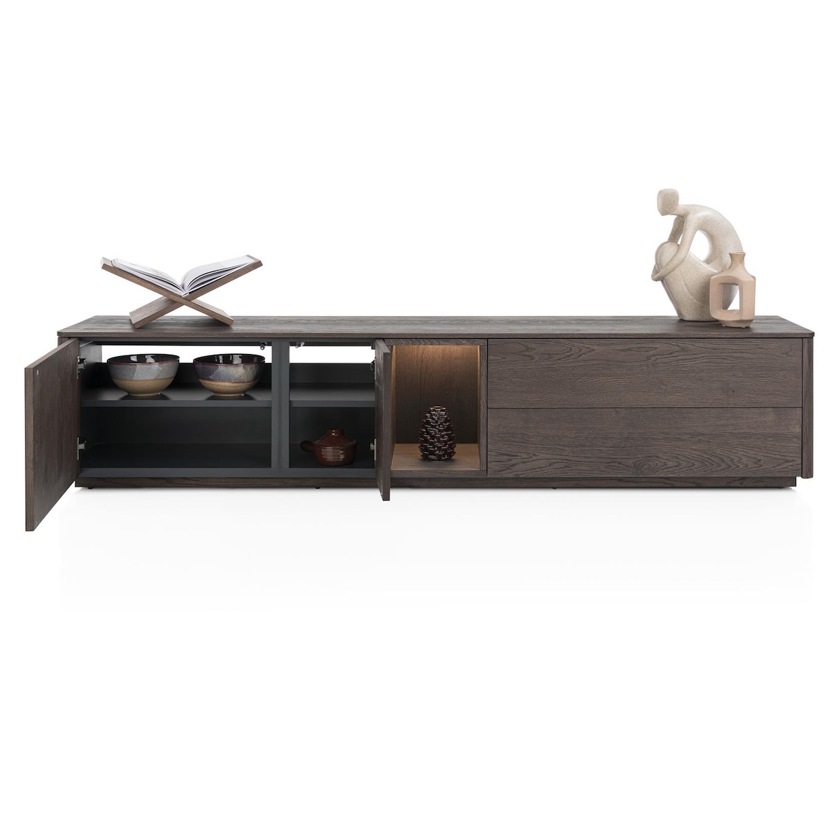 Meuble TV 210cm TRENTON Xooon Argile
