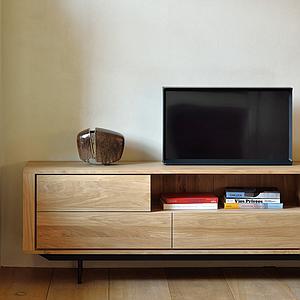 Meuble TV 224cm SHADOW Ethnicraft chêne