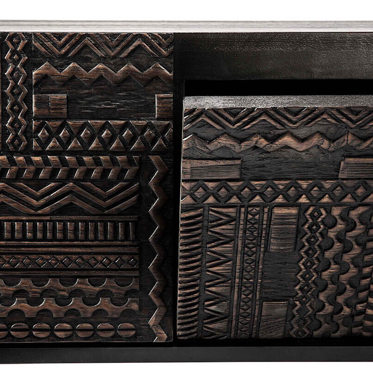 Meuble TV 240cm TABWA Ethnicraft teck noir