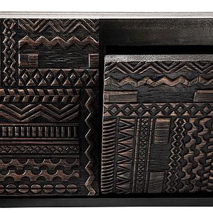 Meuble TV 240cm TABWA Ethnicraft teck noir