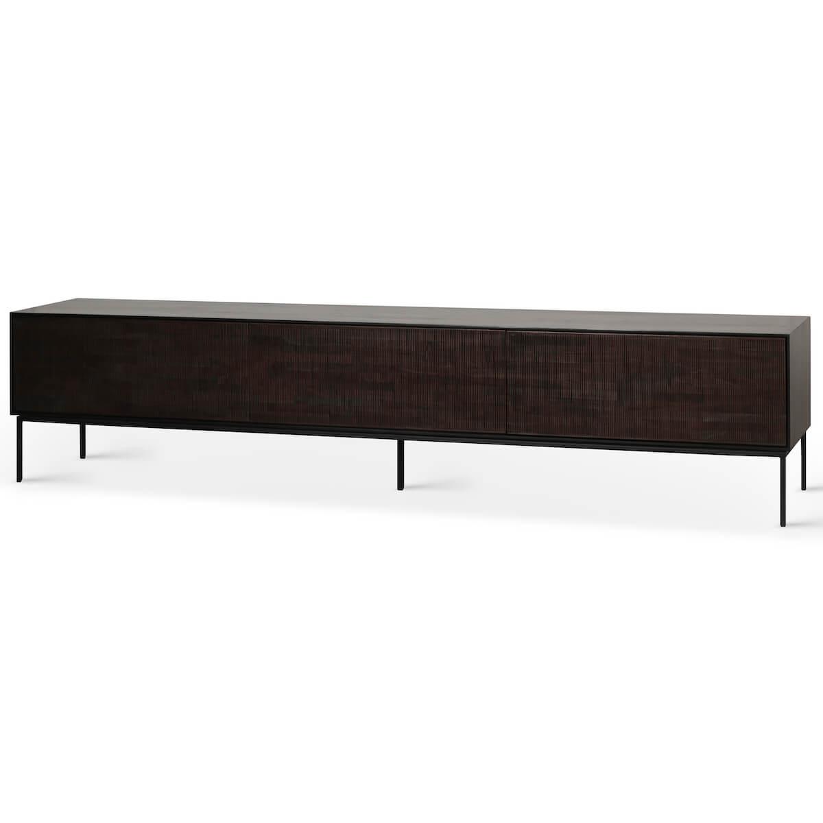 Meuble TV 242cm GROOVES Ethnicraft teck noir