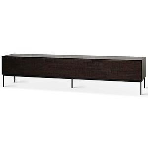 Meuble TV 242cm GROOVES Ethnicraft teck noir