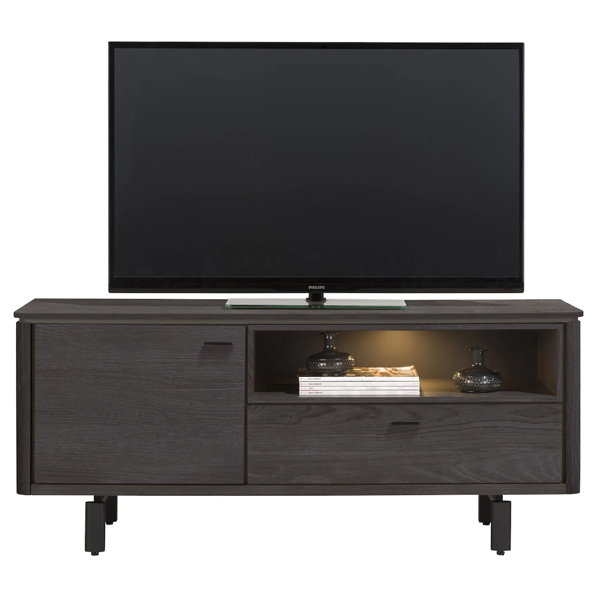 Meuble TV LIVADA Henders & Hazel 140 cm Onyx