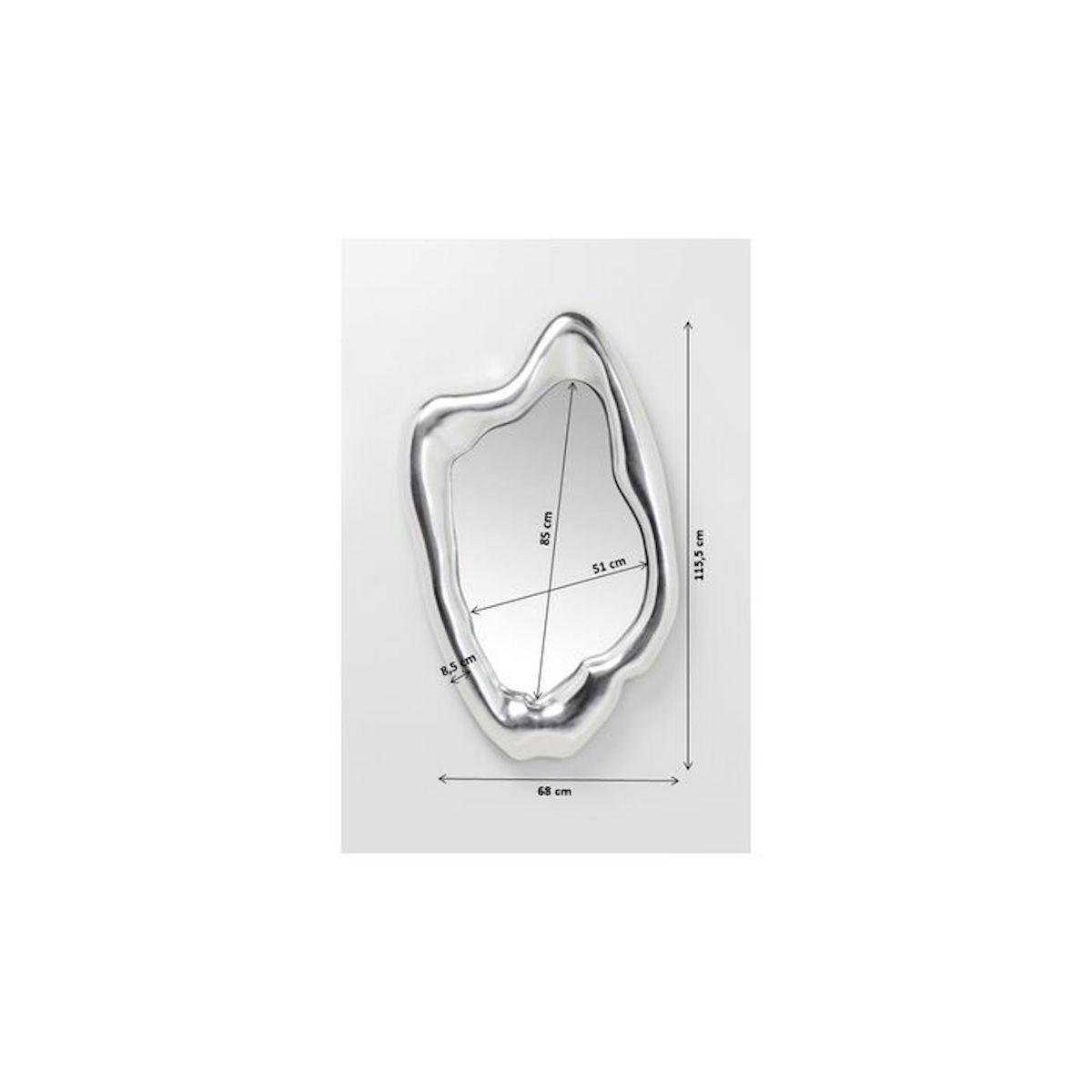 Miroir 117x68cm HOLOGRAM Kare Design argenté