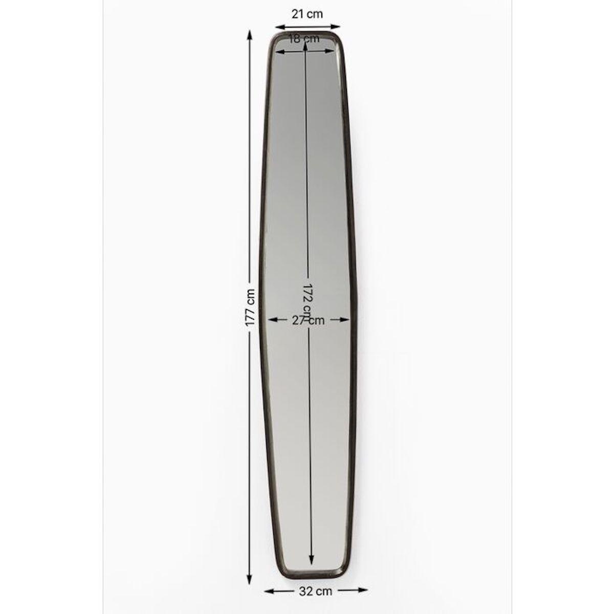 Miroir 177x32cm CLIP Kare Design Brass
