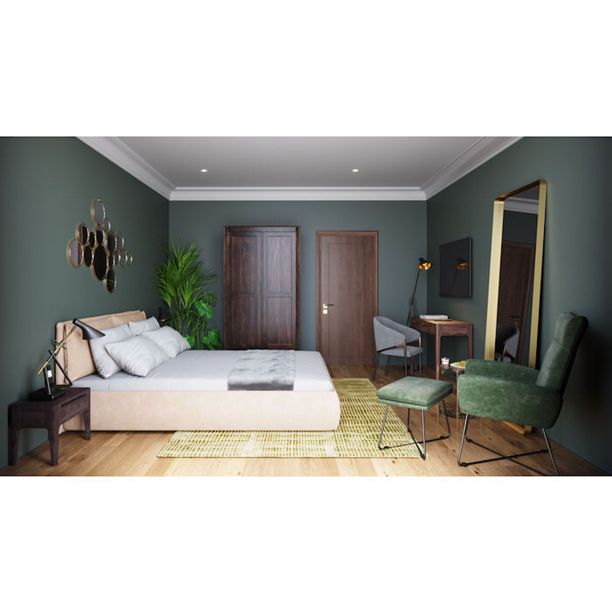 Miroir 70x200cm CURVE MO BRASS Kare Design