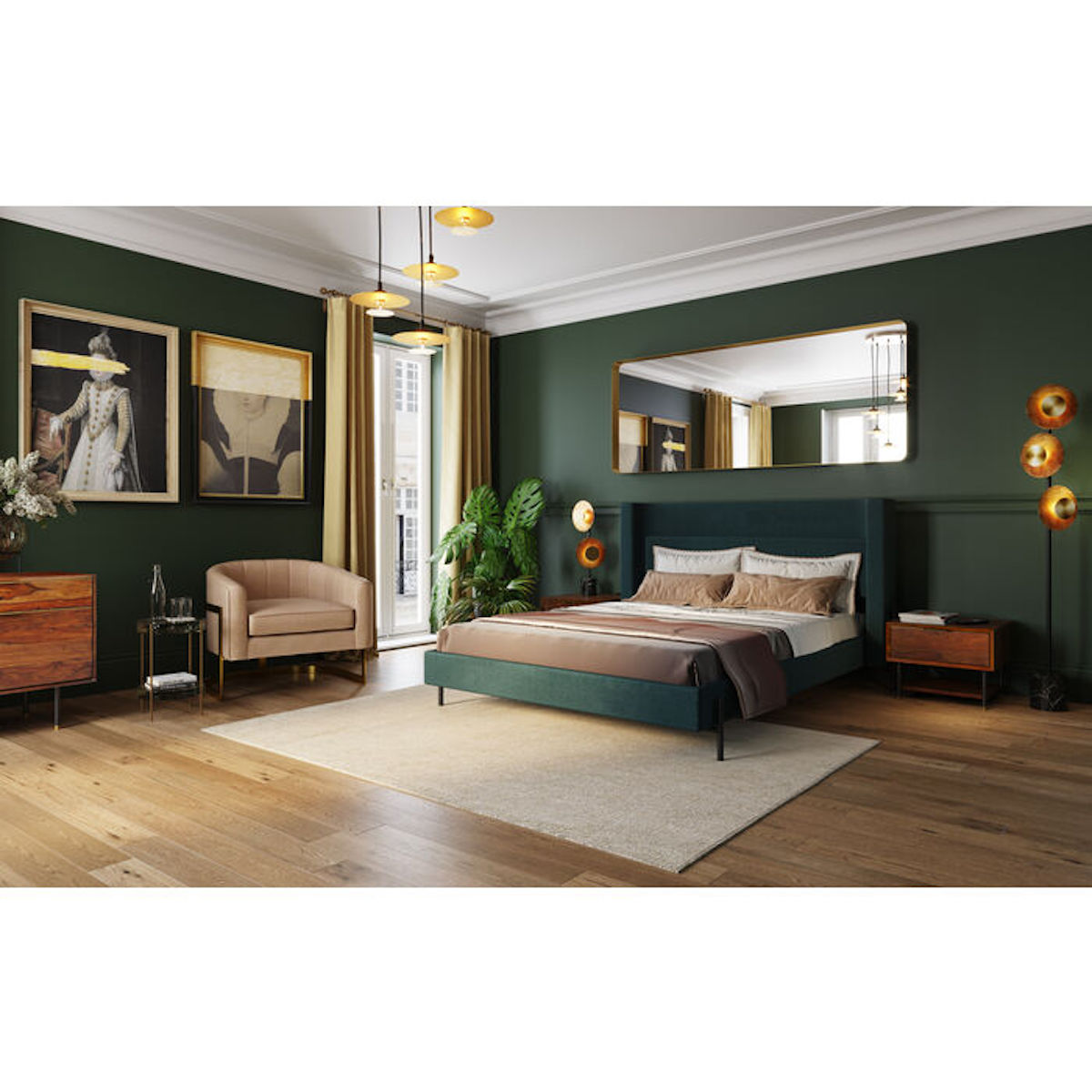 Miroir 70x200cm CURVE MO BRASS Kare Design