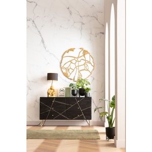 Miroir mural 100cm PIECES Kare Design doré