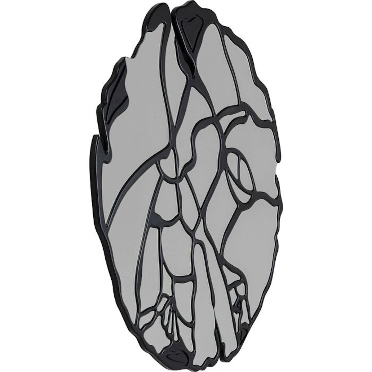 Miroir mural 100cm PIECES Kare Design noir mat