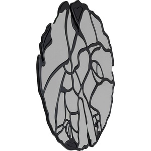 Miroir mural 100cm PIECES Kare Design noir mat