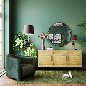 Miroir mural 100cm PIECES Kare Design noir mat