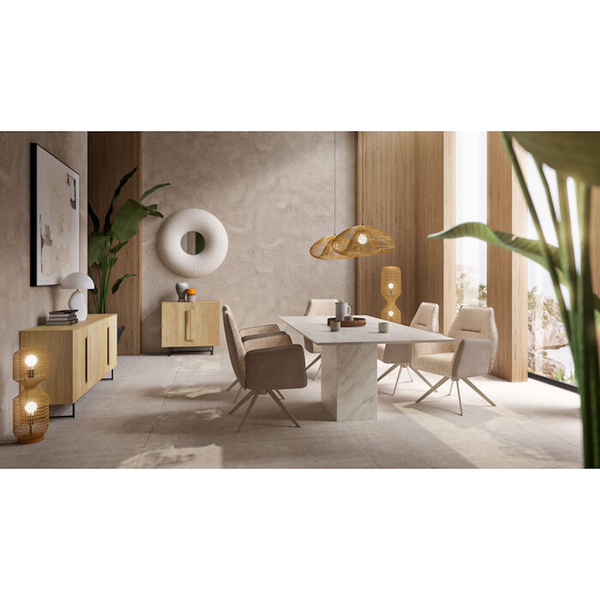 Miroir mural 110cm SEA JEWELLERY Kare Design blanc