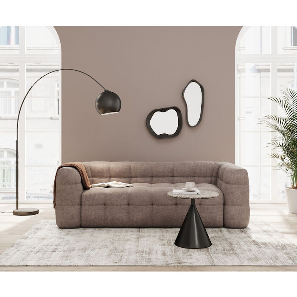 Miroir mural DYNAMIC Kare Design noir 29X61cm