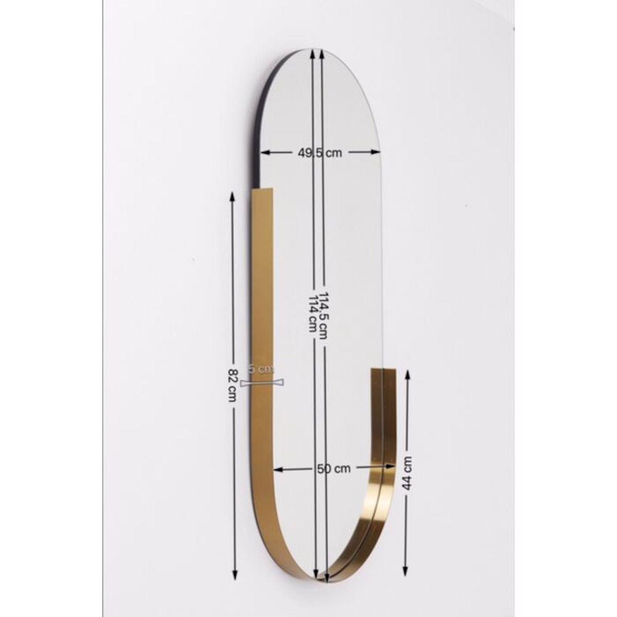 Miroir ovale 114x50cm HIPSTER Kare Design