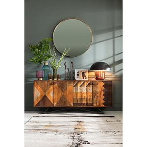 Miroir rond 100cm CURVE Kare Design laiton