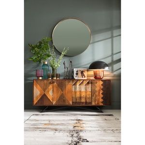 Miroir rond 100cm CURVE MO BRASS Kare Design