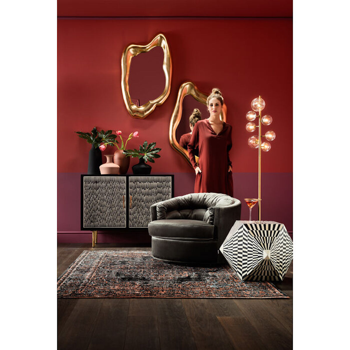 Mirror Hologram Gold 68x117cm Kare Design