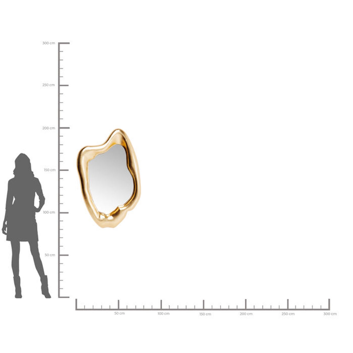 Mirror Hologram Gold 68x117cm Kare Design