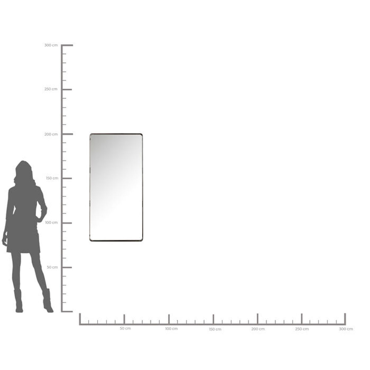 Mirror Ombra Soft Black 120x60cm Kare Design