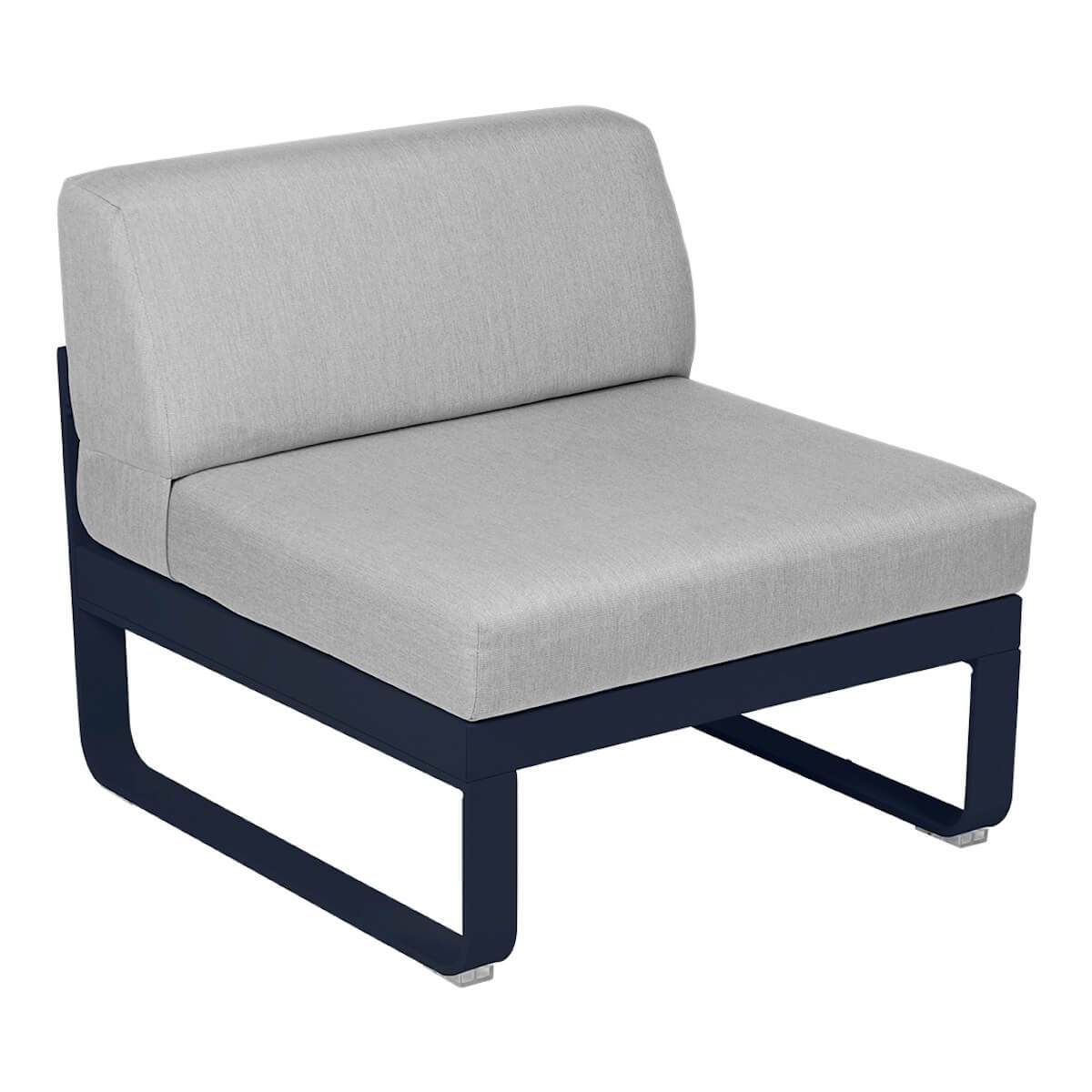 Module central 1 place BELLEVIE Fermob Bleu Abysse -gris flanelle